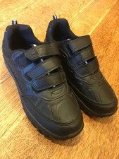 Black George My School Shoes Kids Childrens Boys UK Size 4 37 Wide Footwear Pig