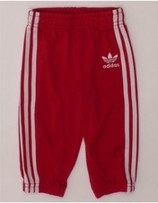 ADIDAS Baby Girls Joggers Tracksuit Trousers 3-6 Months  Pink Polyester AL11