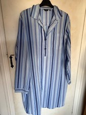 mens blue stripe nightshirt size M 48-50 inch chest
