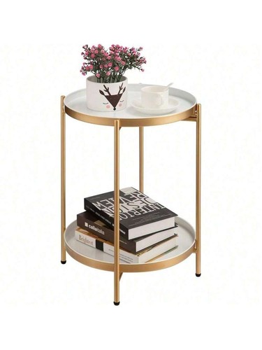 Round side table tier - 2, metal