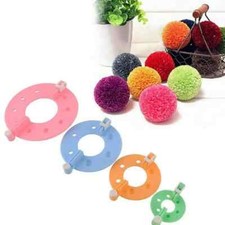 8pcs 4 Sizes Pompon Set Appareil Bommel Pom Pom Maker Clover Ball.UK