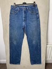 Men's Vintage Lee Riders Straight Jeans Size W34 L33 Blue