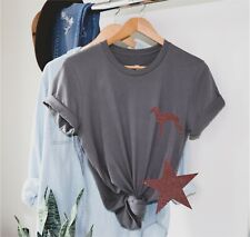 Whippet - Glitter Print Ladies T Shirt unisex Dog Lovers Top whippet owner gift