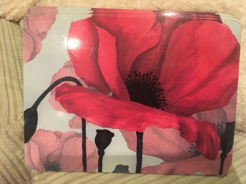 Poppy placemats - , x4