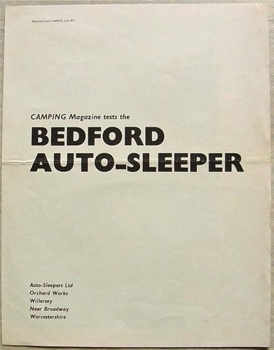 Bedford auto sleeper - auto-sleeper, camping