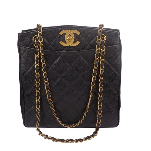 Chanel vintage black caviar - chanel,