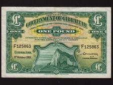 Gibraltar:P-15c, 1 Pound, 1958