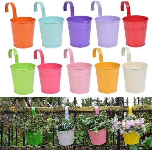 4pcs metal iron hanging flower - metal,