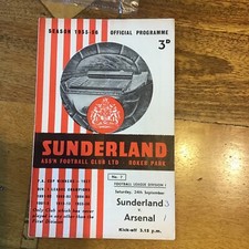 Sunderland v Arsenal 1955 Division One 
