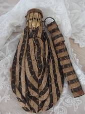 Antique Victorian silk coin purse bag reticule