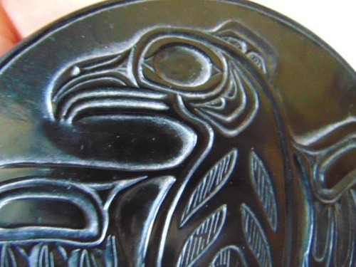 Vintage inuit argillite resin - argillite,