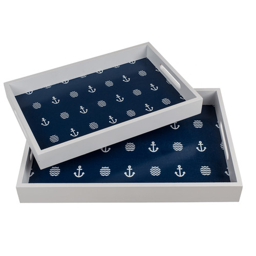 Set wooden trays - of,