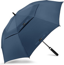 Golf Umbrella Windproof Extra Large Oversized Heavy Duty Double Canopy for Rain,