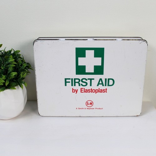 Vintage first aid tin - first,