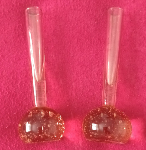 Amber glass bud - amber,