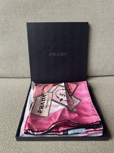 Prada silk logo scarf - scarf,