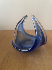 Blue Clear Glass Murano style