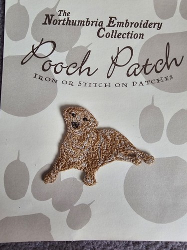 Yellow labrador iron patch - yellow, on