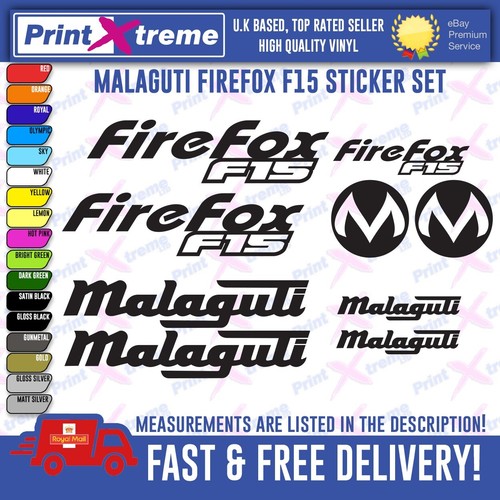 Malaguti firefox f15 decals - firefox,