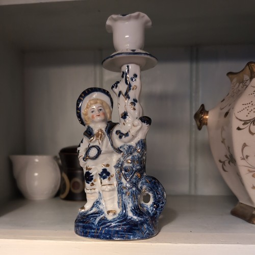 Staffordshire candlestick - staffordshire,