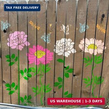 Large Flower Fence Stencils