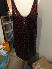 Zara Black And Red Sequin Dress Size S BNWOT