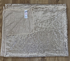 Primark Gold Sequin Tablecloth Lightweight Chiffon Rectangular 130cm x 208cm