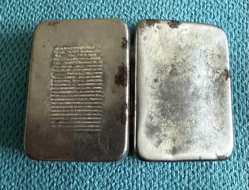 Silver plated matchbook case - silver,
