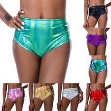 Green Women's Wet Look Shiny