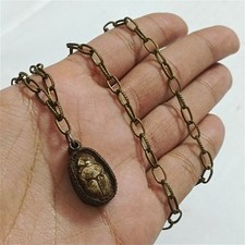 Vintage bronze scarab pendant