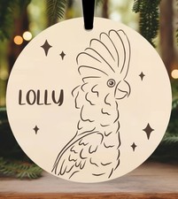 Cockatoo christmas bauble - cockatoo,