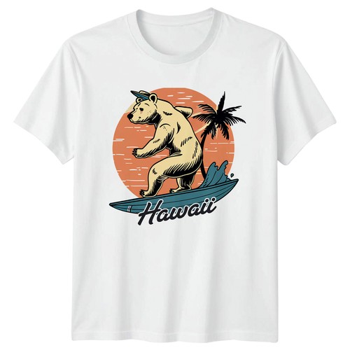 Hawaii shirt surfing bear - hawaii,
