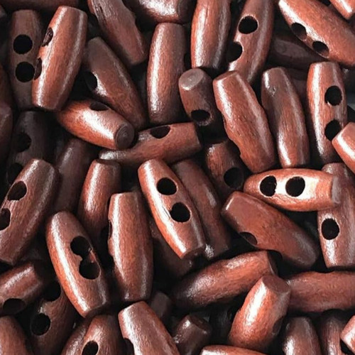 Small wooden toggle buttons - wooden,
