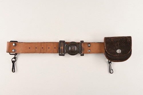 Danish boy scout leather belt - danish,