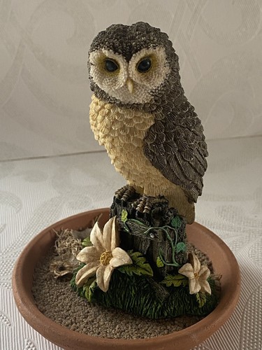 Owl branch garden scene on - owl,