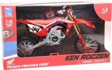 Newray Ken Roczen HRC HONDA CRF 450 1:6 Die-Cast Motocross MX Toy Model Bike