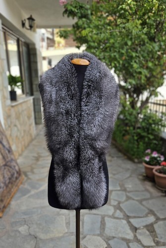 Long fur stole - long,