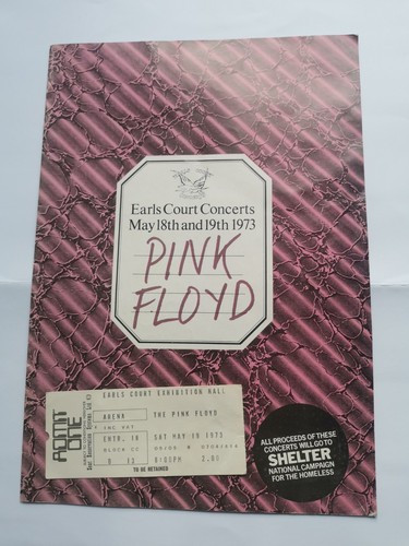 Pink floyd programme - pink, ticket