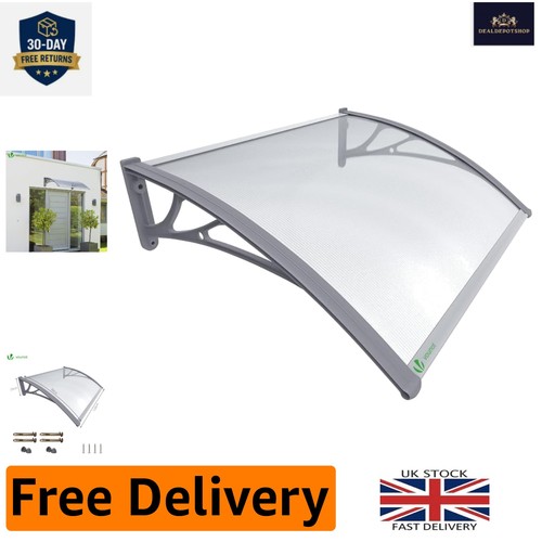 Durable grey front door - grey, canopy