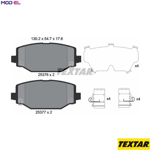 Brake pad set disc - set,