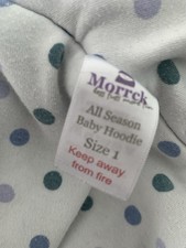 Morrck Size 1 All Season Hooded Car Seat Or Buggy Blanket VGC