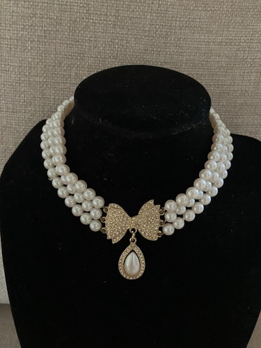 Vintage pearl diamanté - pearl,