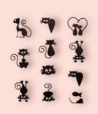 X20 Die Cut Paper Black Cats