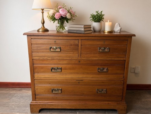 Antique edwardian satin walnut - edwardian,