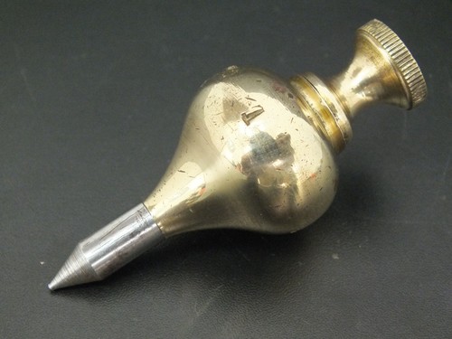 Small vintage brass plumb - plumb, bob