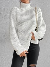 Ladies Long Sleeve Knitted Sweaters Women Winter Knitwear Chunky Knit Jumper