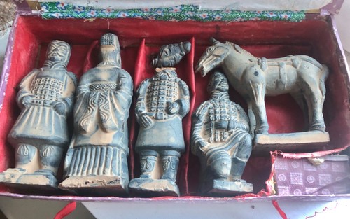 Terracotta warrior five piece - terracotta,