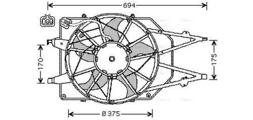 Ava radiator fan fd7508 - radiator,