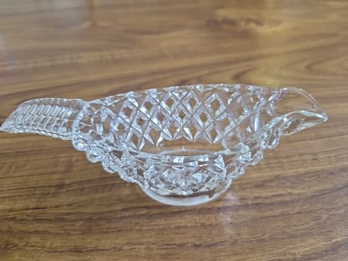 Vintage cut glass - sauce, boat