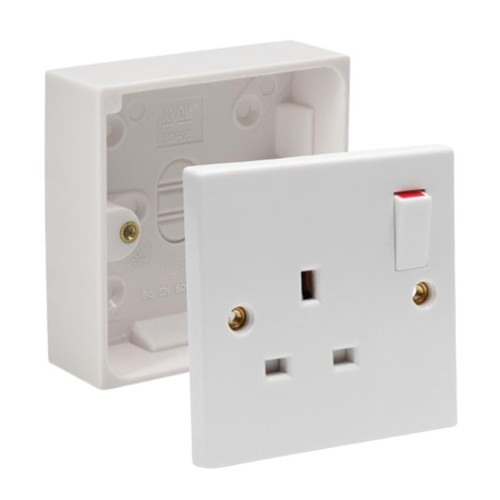 Single switched socket gang - single,